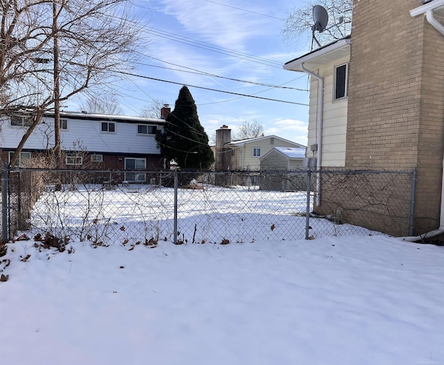 view of snowy yard