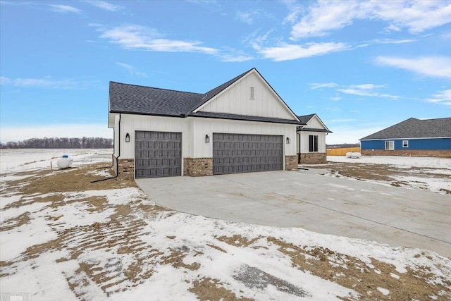 exterior space featuring a garage