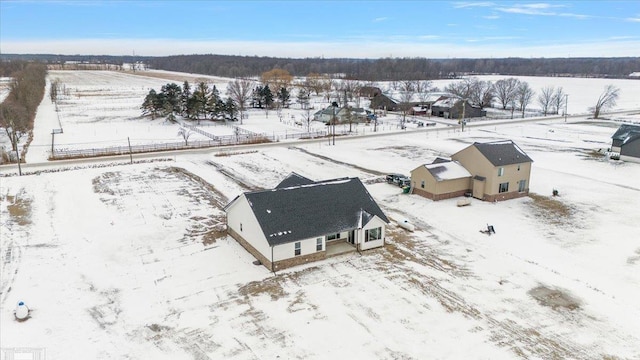 view of snowy aerial view