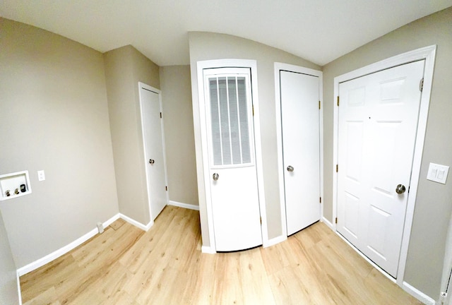 interior space featuring light hardwood / wood-style floors