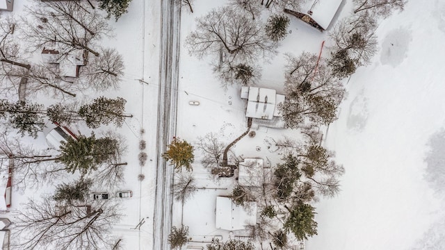 view of snowy aerial view