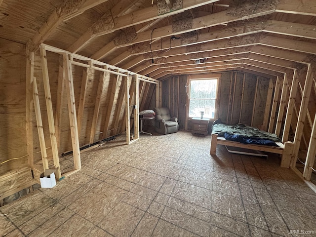 view of attic