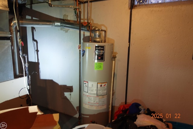 utilities featuring gas water heater