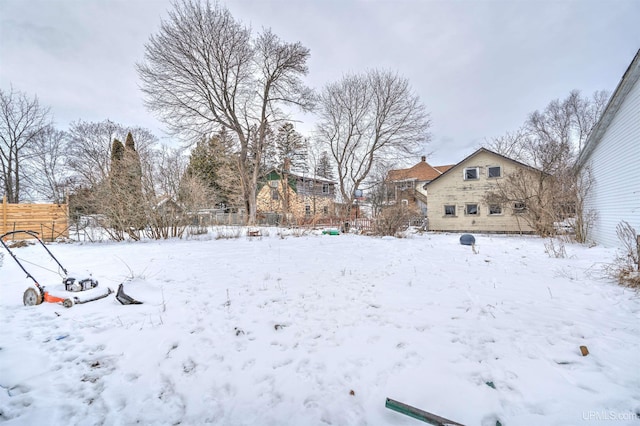 view of snowy yard