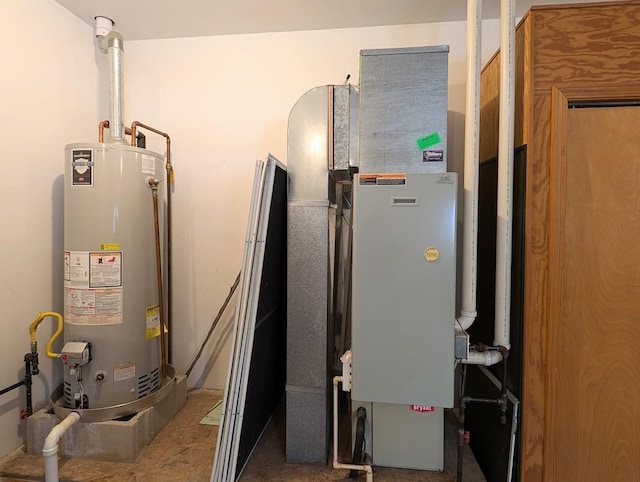 utilities featuring gas water heater