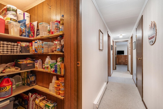 pantry with baseboard heating