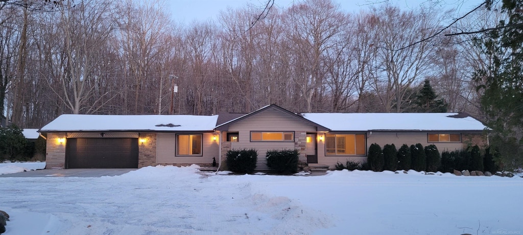 ranch-style house with a garage