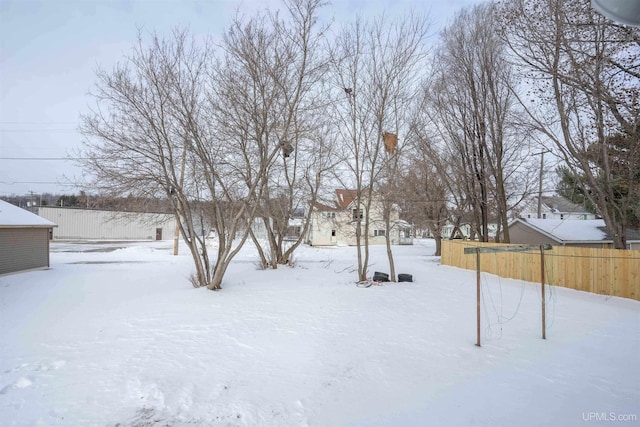 view of snowy yard