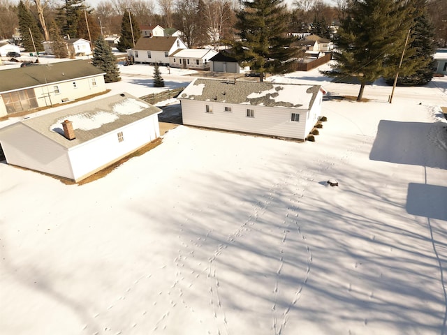 view of snowy aerial view