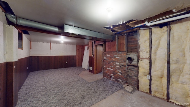 view of basement