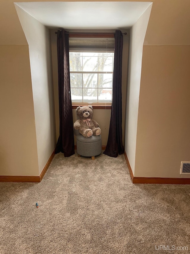 interior space with carpet flooring