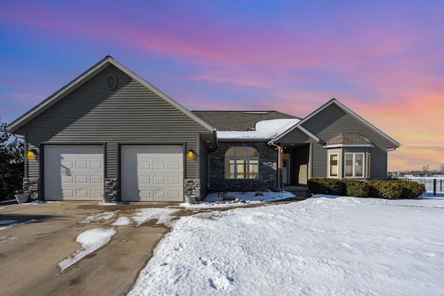 ranch-style house with a garage