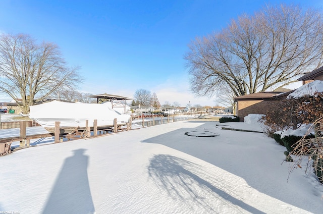 view of snowy yard