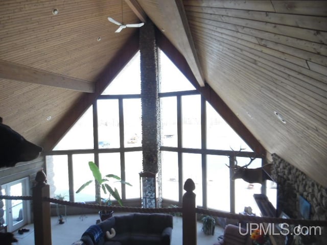 details with beam ceiling and wood ceiling