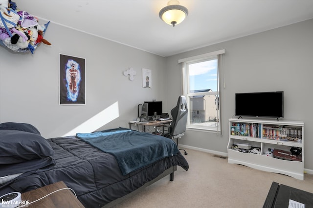 view of carpeted bedroom