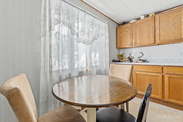 view of tiled dining area