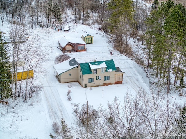 view of snowy aerial view