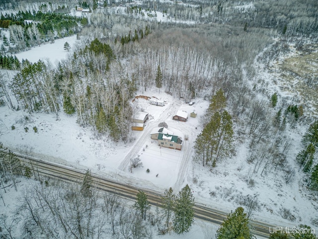 view of snowy aerial view