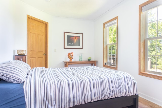 bedroom featuring hardwood / wood-style floors