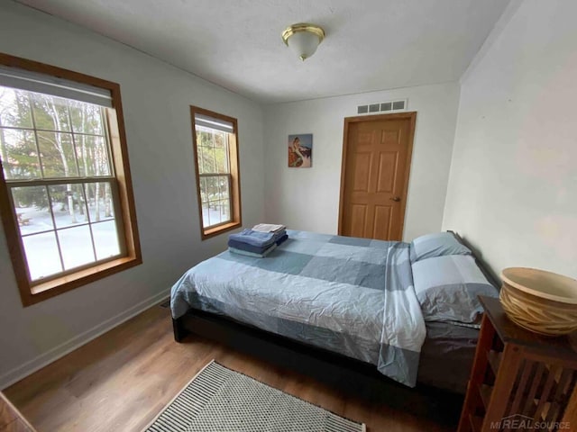 bedroom featuring wood-type flooring