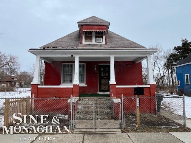 bungalow-style home with a porch