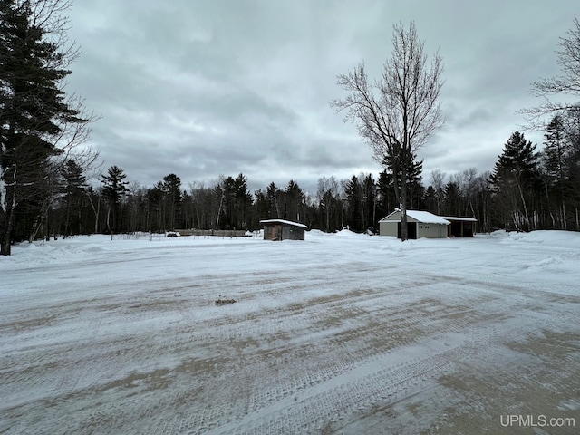 view of snowy yard