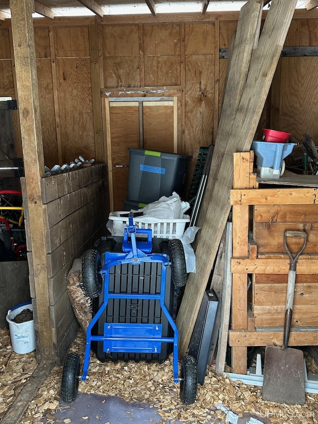 view of storage room