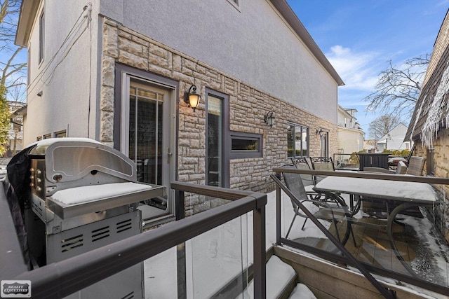 view of patio / terrace featuring a balcony