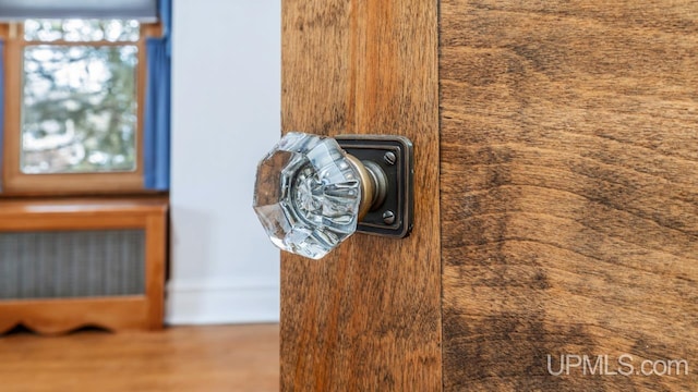 room details featuring radiator