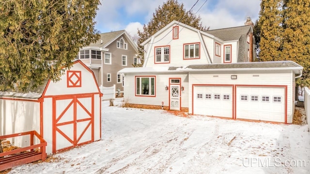 front of property featuring a garage