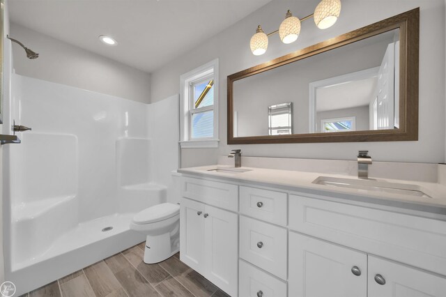 1834 Riley Rd, Saint Clair, MI 48079 - bathroom with toilet, vanity, and walk in shower