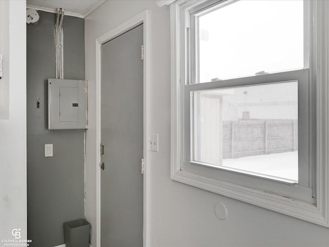 interior space featuring plenty of natural light and electric panel