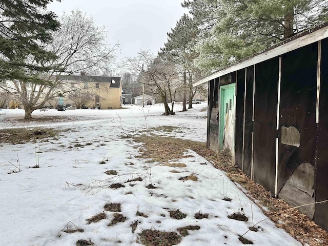 view of snowy yard