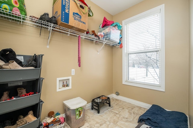 laundry area with washer hookup