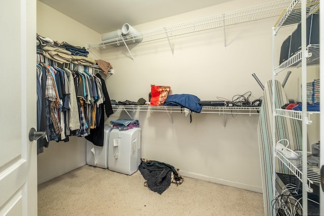 view of walk in closet