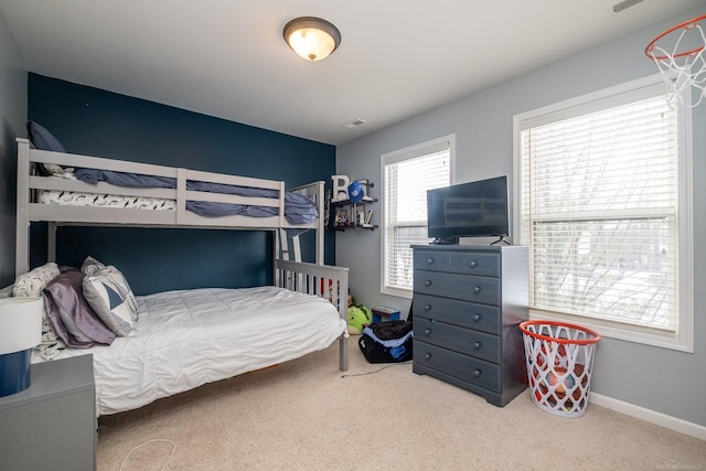 view of carpeted bedroom