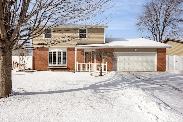 front of property featuring a garage