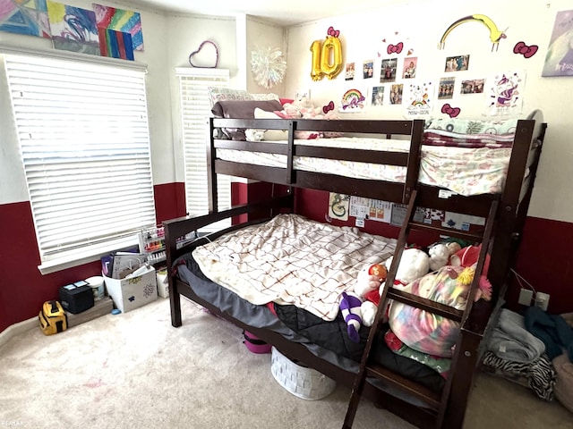 bedroom with carpet