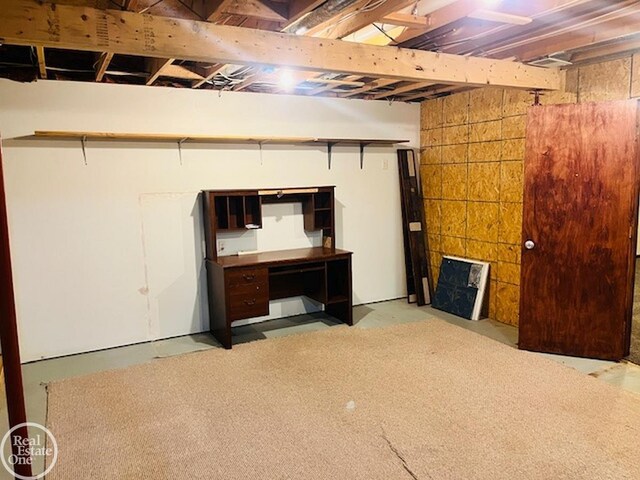 view of basement