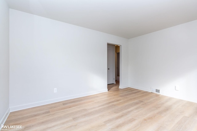 empty room featuring light hardwood / wood-style flooring