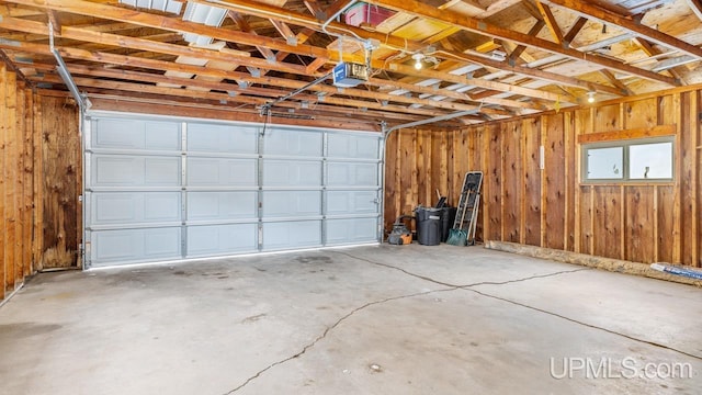 garage featuring a garage door opener