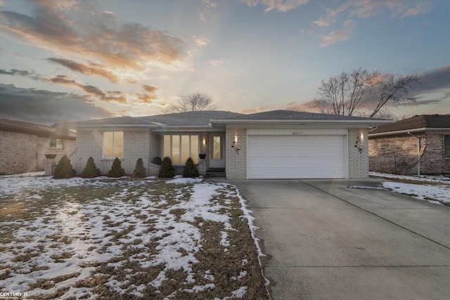 ranch-style house with a garage