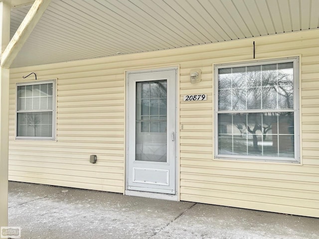 view of doorway to property