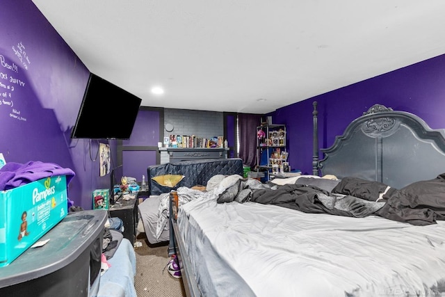 view of carpeted bedroom