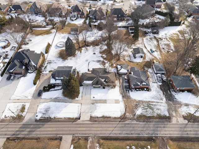 view of snowy aerial view