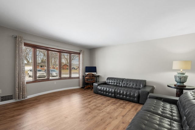 living room featuring hardwood / wood-style floors