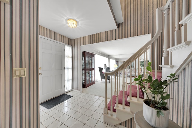 view of tiled foyer