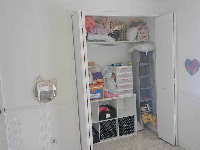 view of closet