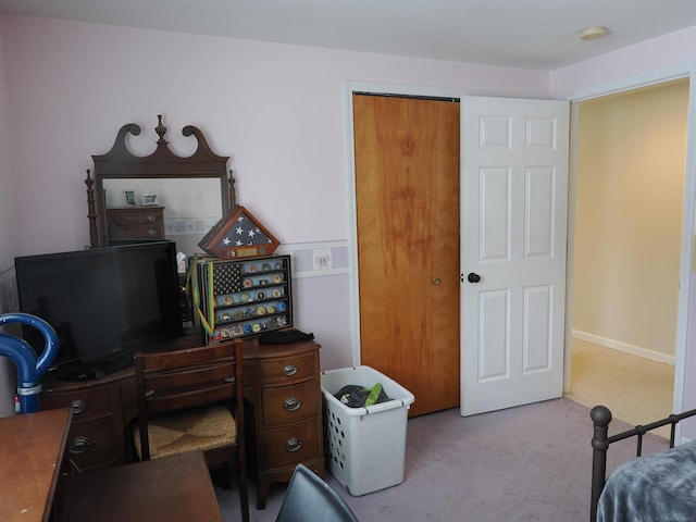 office area featuring carpet floors