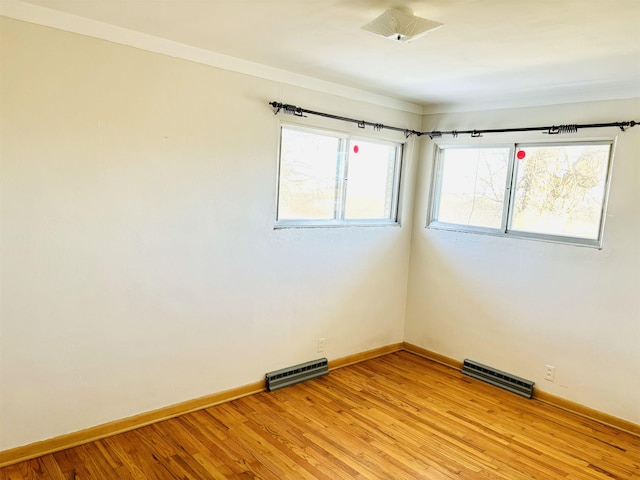 empty room featuring light hardwood / wood-style flooring